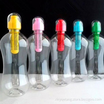 550mL BPA-free plastic filter water bottle